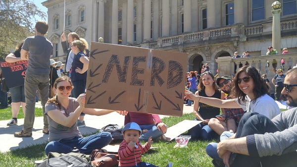 Lab members at the March for Science
