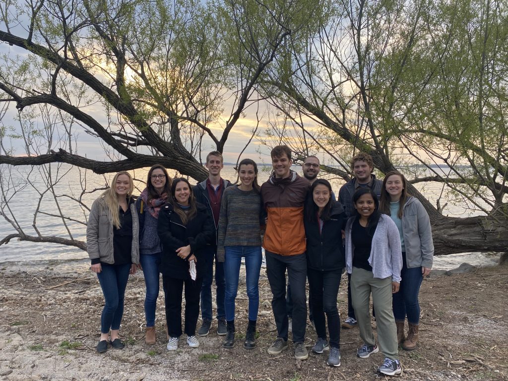 picture of lab with Lake in the background